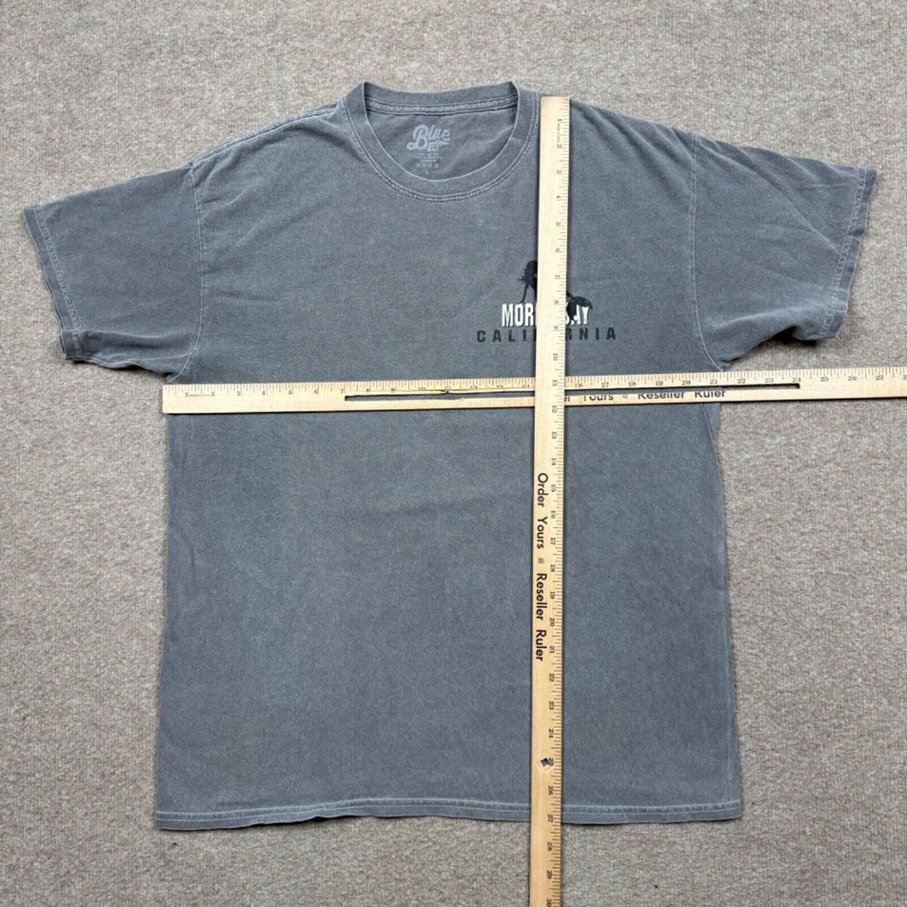 Blue 84 T Shirt Mens Size L Gray Morro Bay Logo Casual Short Sleeve Crew… - Picture 6 of 8